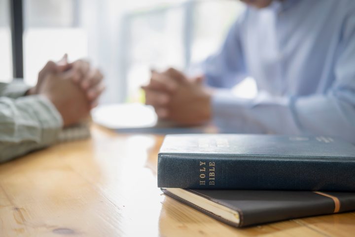 Bible and praying concept.