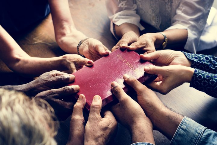 Group of christianity people praying hope together