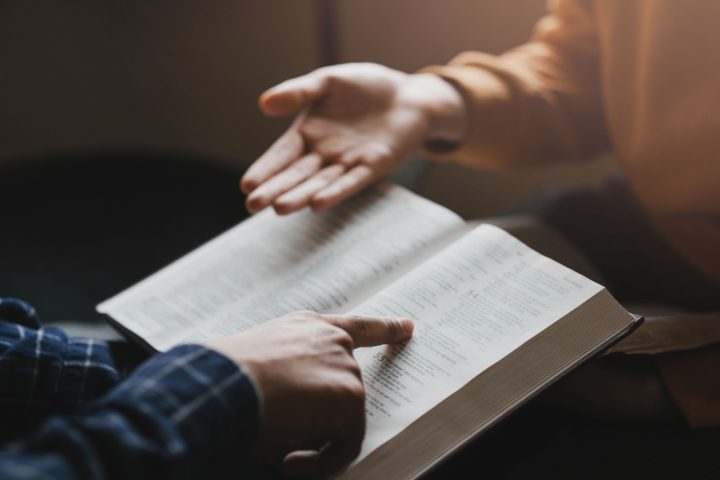 two lovers studying the bible It is God's love for Christians.